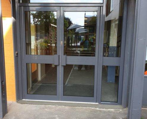 Commercial school doors