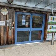 School entrance doors
